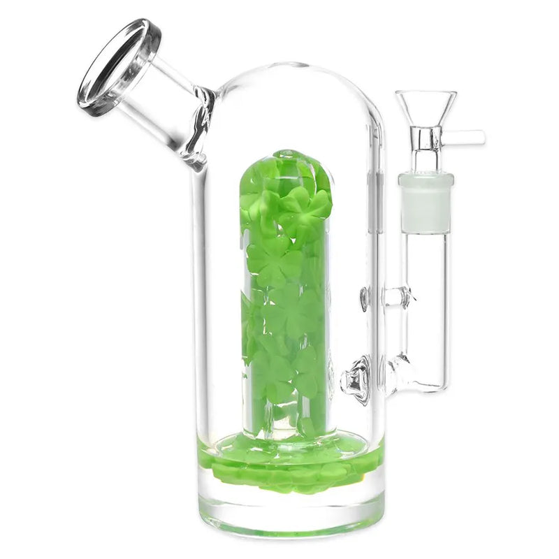 Lucky Clover - Glass Water Pipe - 7.75"