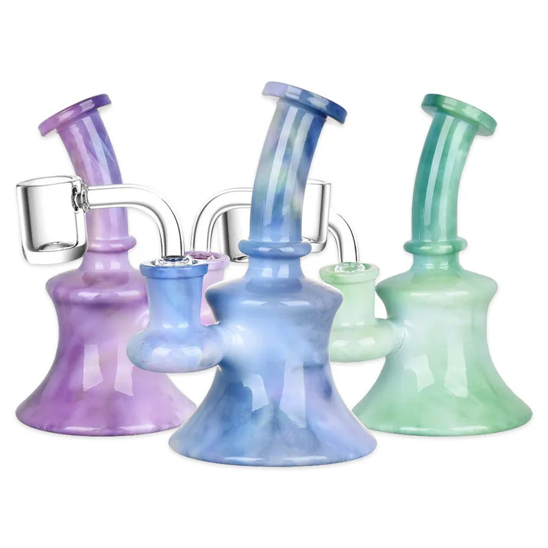 Marbled Tie Dye - Mini Glass Dab Rig - 5"