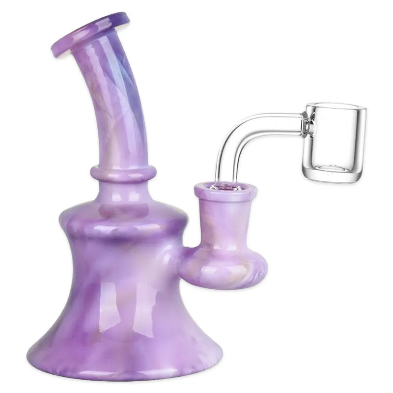 Marbled Tie Dye - Mini Glass Dab Rig - 5"