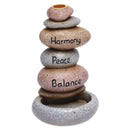 Fujima - Meditation Stacked Stones - Cone Incense Burner - 7"