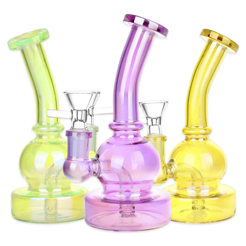 Mini Epiphany - Electroplated Glass Water Pipe - 6.5"