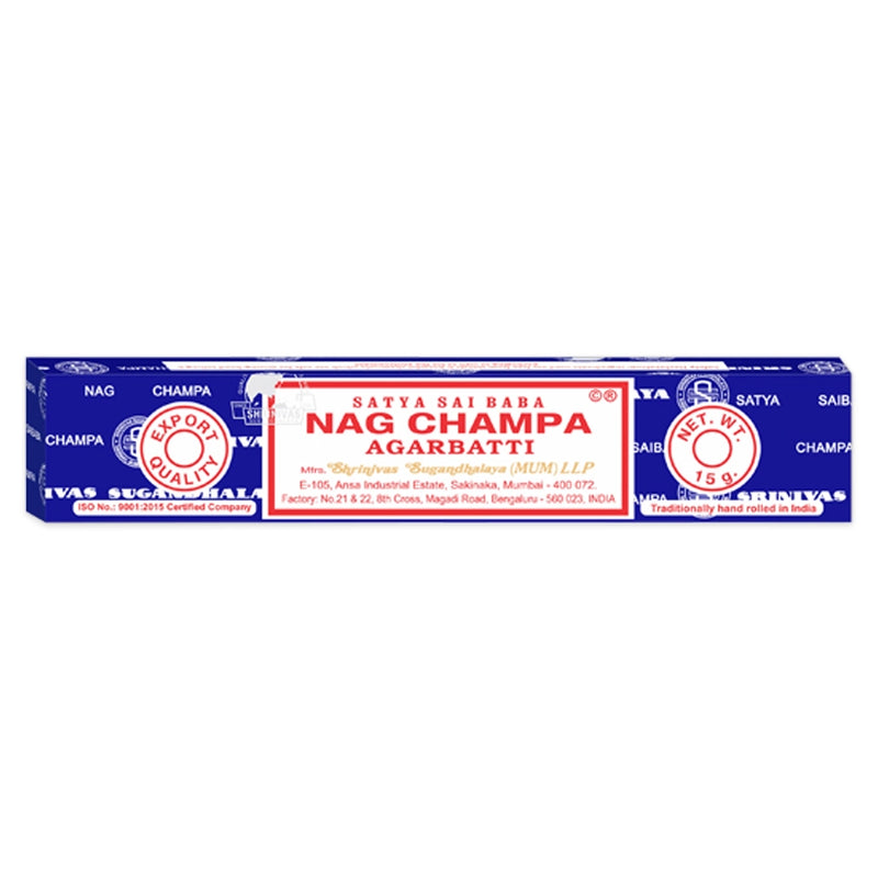 Satya - Nag Champa - Incense Sticks - 15g - Box of 12