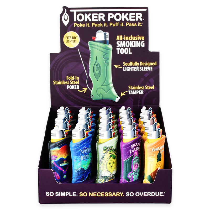 Toker Poker Lighter Sleeve - 420 Nugs - Display Box of 25