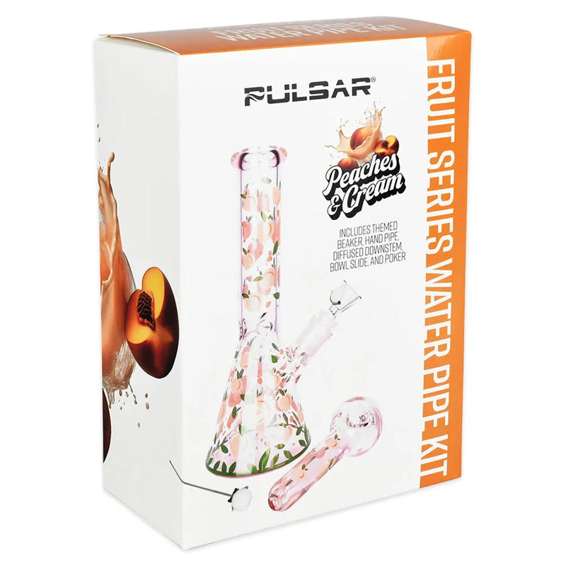 Pulsar - Fruit Series - Peaches & Cream - Glow Herb Pipe Duo - 10"