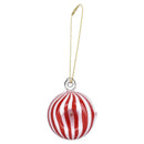 Santa's Secret - Hangable Glass Christmas Ornament Hand Pipe - Peppermint - 2.75"