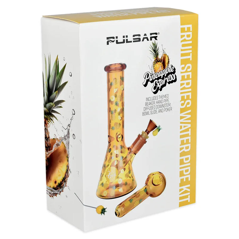 Pulsar - Fruit Series - Pineapple Express - Glow Herb Pipe Duo - 10"