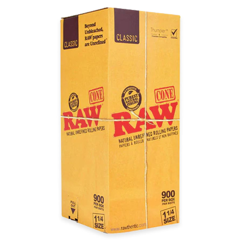 RAW - Classic - Pre-Rolled Cones - 1.25" - Box of 900