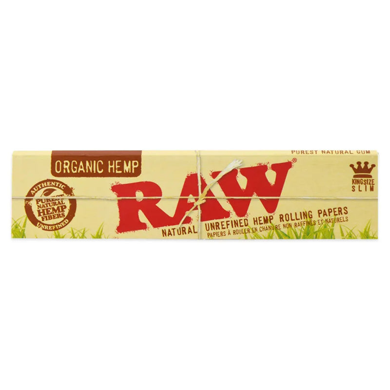 RAW - Organic Hemp - King Size Slim Rolling Papers - Display Box of 50