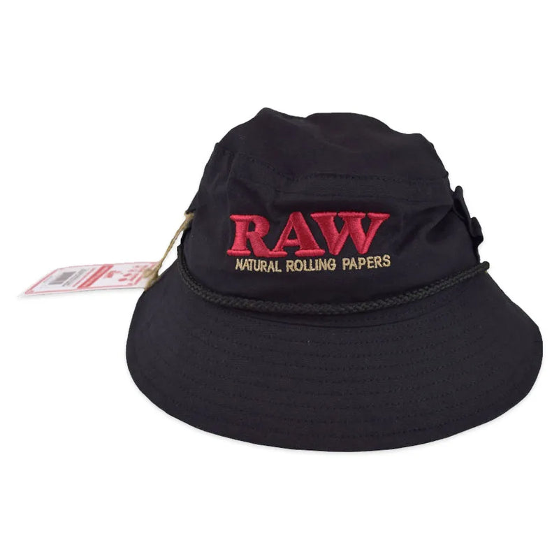 RAW - Smokermans Bucket Hat - Black - Rolling Papers