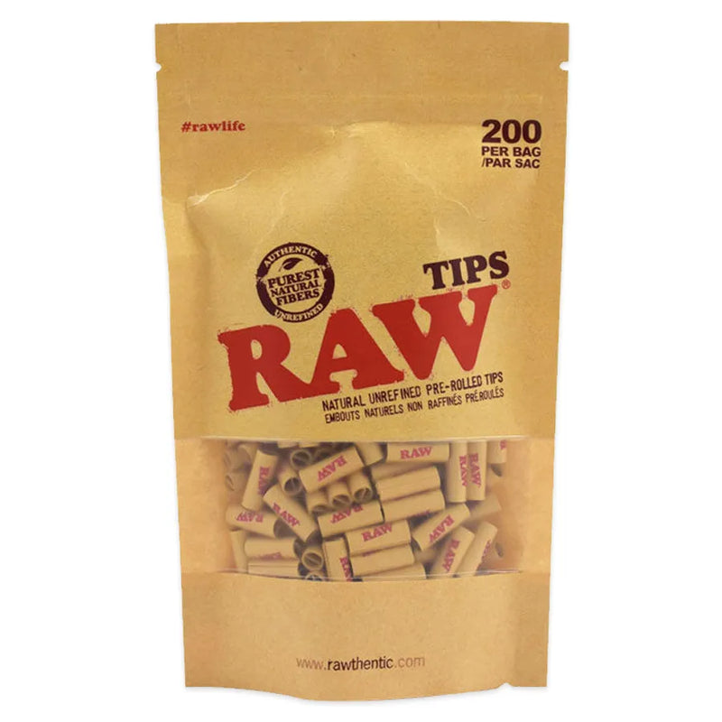 RAW - Pre-Rolled Tips - Regular - Bag of 200