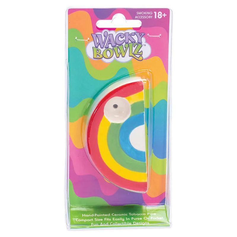 Wacky Bowlz - Rainbow Ceramic Pipe - 3.5"