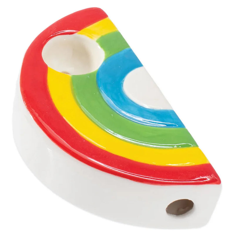 Wacky Bowlz - Rainbow Ceramic Pipe - 3.5"