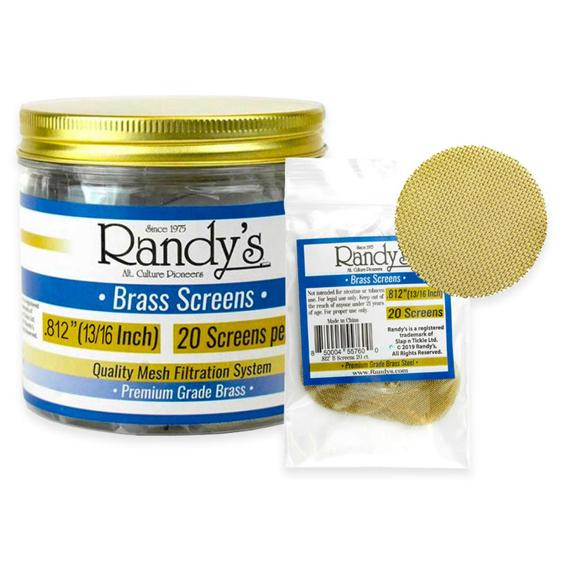 Randy's - Screens - Brass - 0.812" - Jar of 36