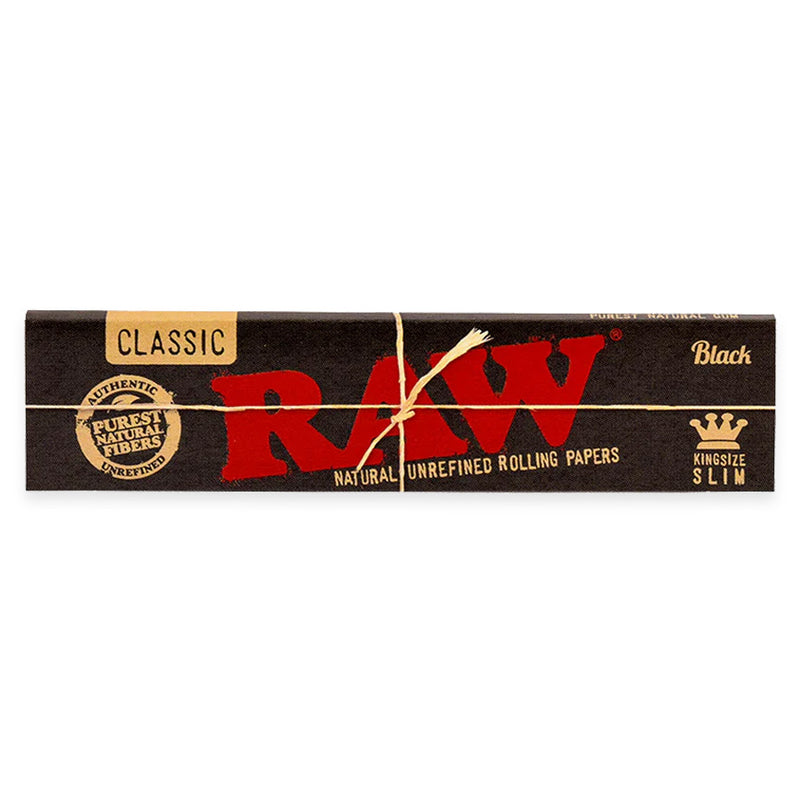RAW - Black King Size Slim Rolling Papers - Display Box of 50