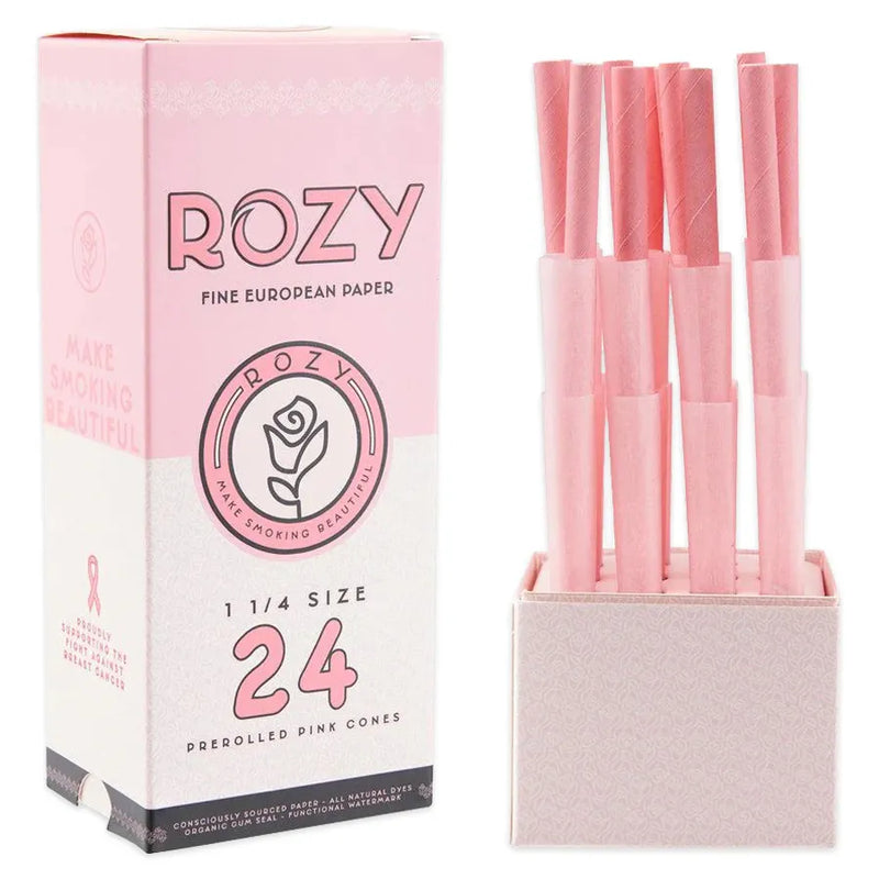 Rozy - Pink - 1.25" Pre-Rolled Cones - Box of 24