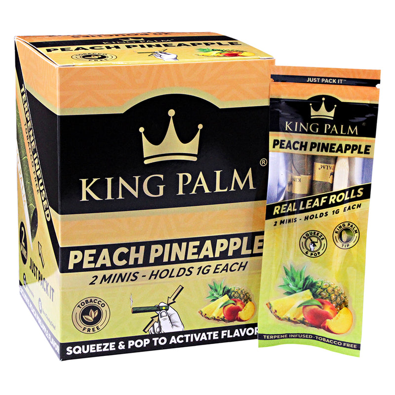 King Palm - Mini Pre-Rolls - Peach Pineapple - Display Box of 20