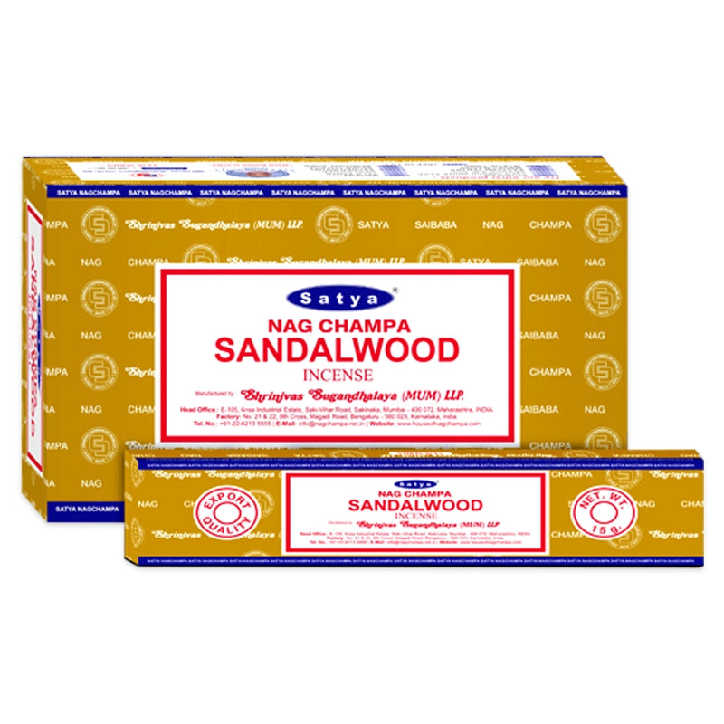 Satya - Sandalwood - Incense Sticks - 15g - Box of 12