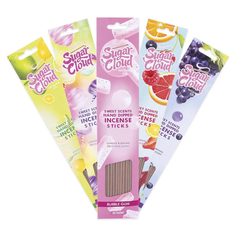 Sugar Cloud - Sweet Scents Hand-Dipped Incense Sticks - Fruit Punch - 10-Pack