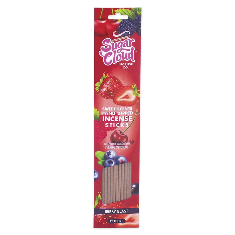 Sugar Cloud - Sweet Scents Hand-Dipped Incense Sticks - Berry Blast - 10-Pack