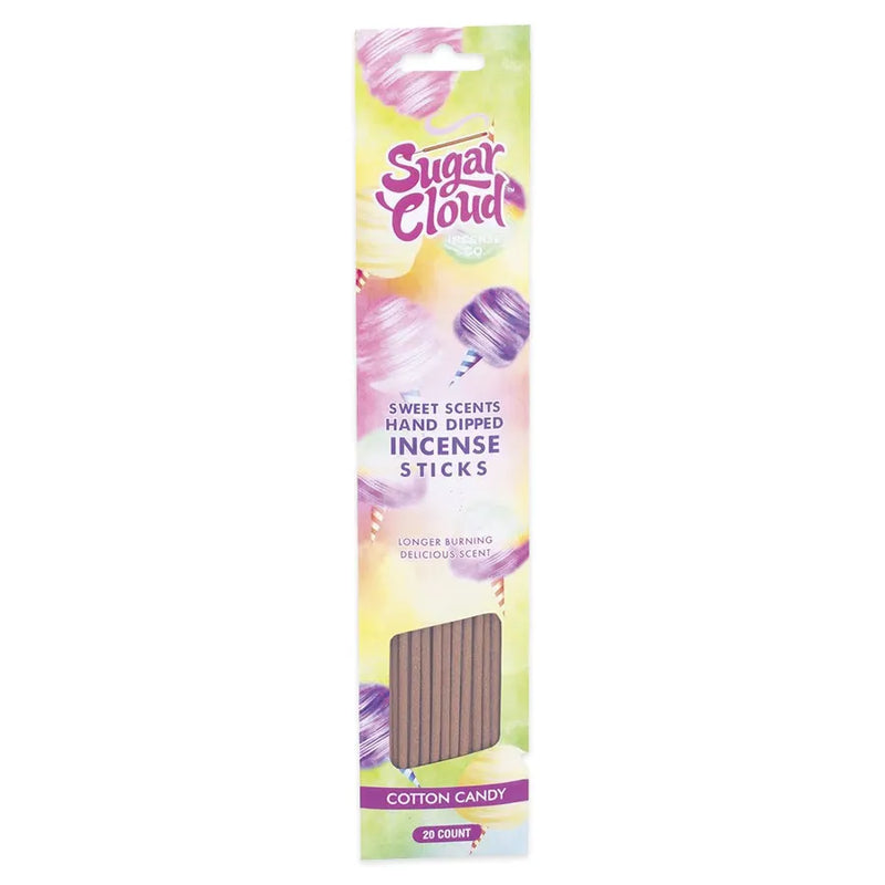 Sugar Cloud - Sweet Scents Hand-Dipped Incense Sticks - Cotton Candy - 10-Pack