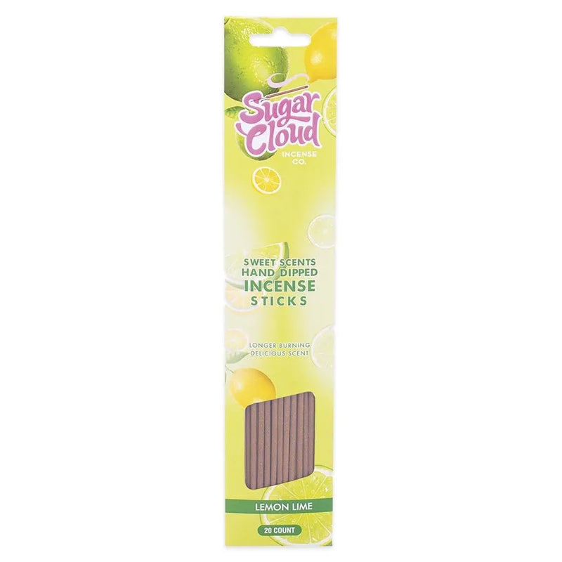 Sugar Cloud - Sweet Scents Hand-Dipped Incense Sticks - Lemon Lime - 10-Pack