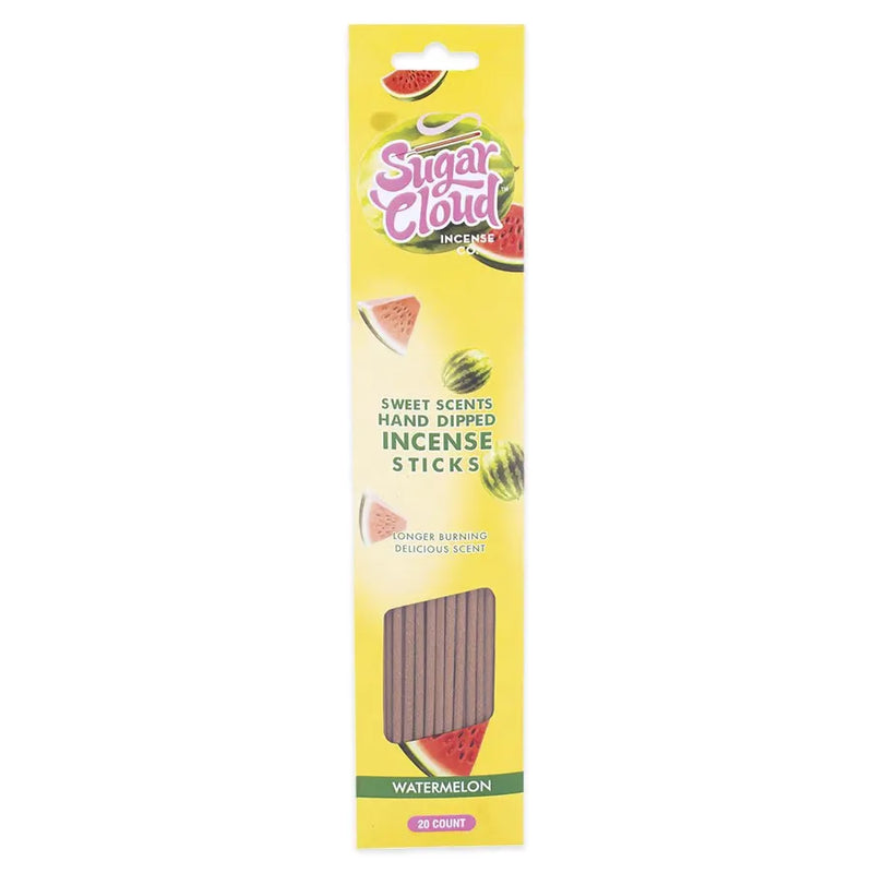 Sugar Cloud - Sweet Scents Hand-Dipped Incense Sticks - Watermelon - 10-Pack