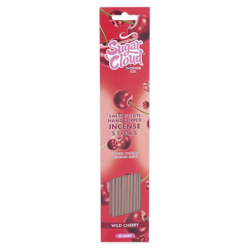 Sugar Cloud - Sweet Scents Hand-Dipped Incense Sticks - Wild Cherry - 10-Pack