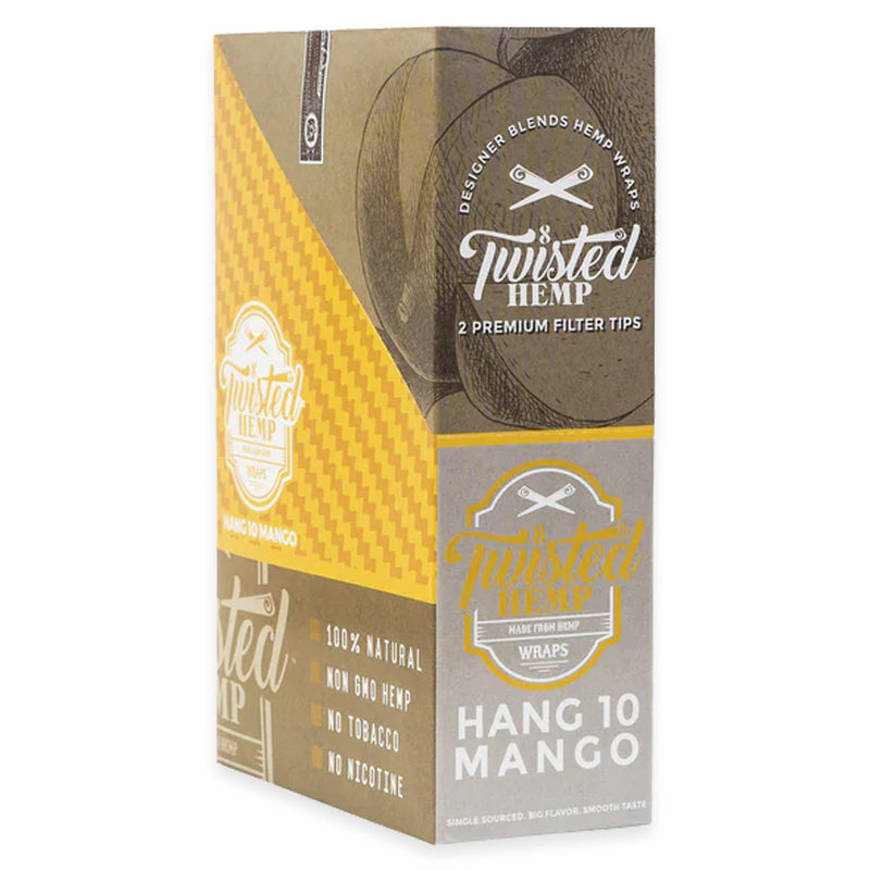 Twisted Hemp - Hemp Wraps - Hang 10 Mango - Display Box of 15