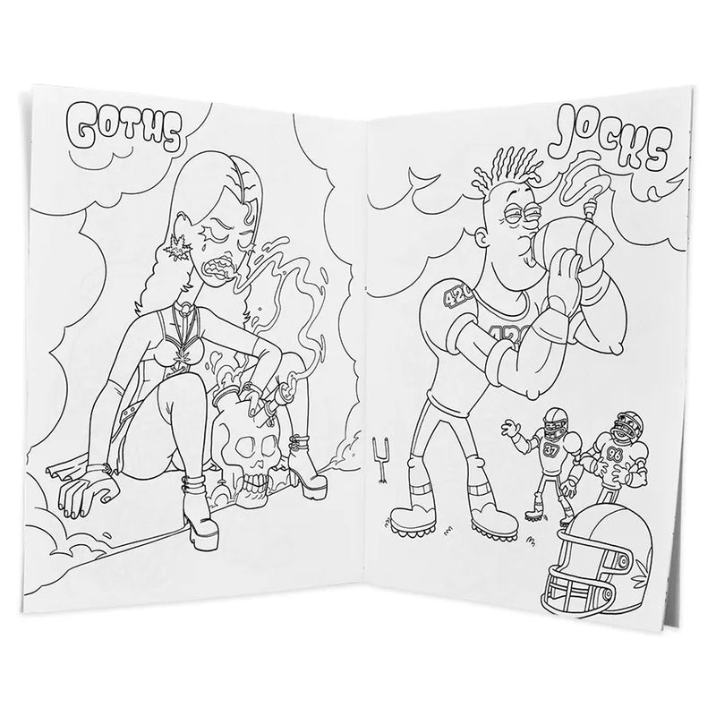 Wood Rocket - Who Smokes Weed? - Adult Coloring Book - 8.5" x 11"