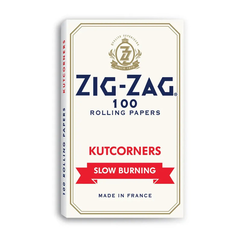 Zig-Zag - White Kutcorners Single Wide Rolling Papers - Display Box of 25