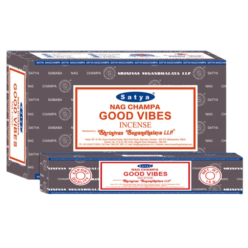 Satya - Good Vibes - Incense Sticks - 15g - Box of 12