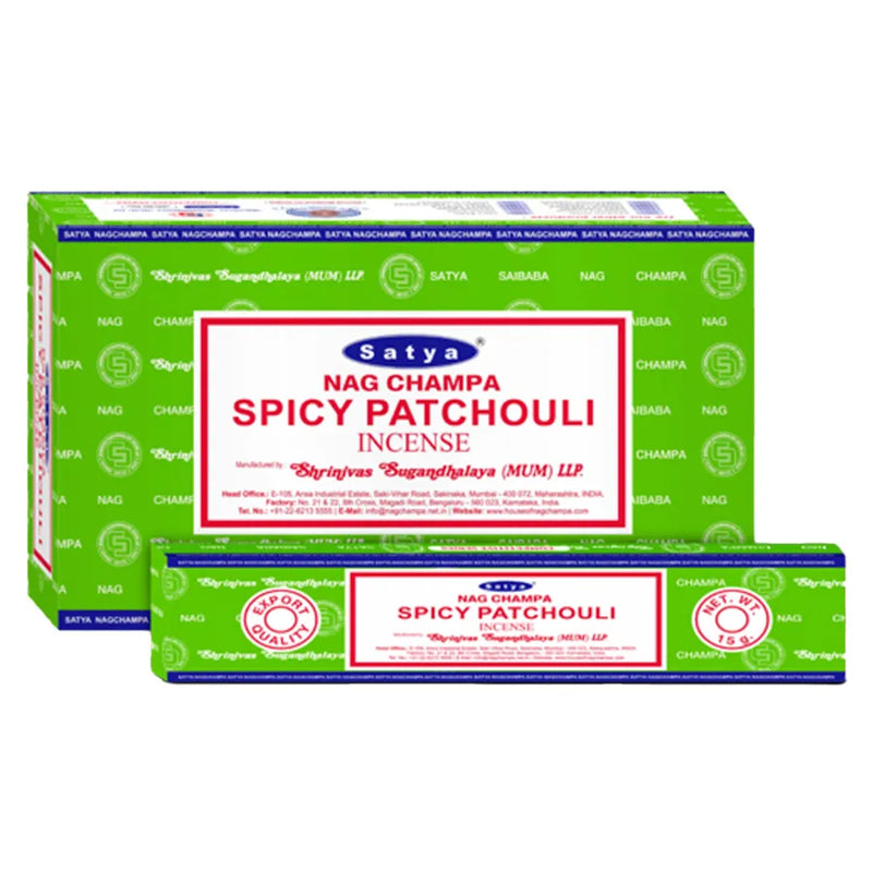 Satya - Spicy Patchouli - Incense Sticks - 15g - Box of 12