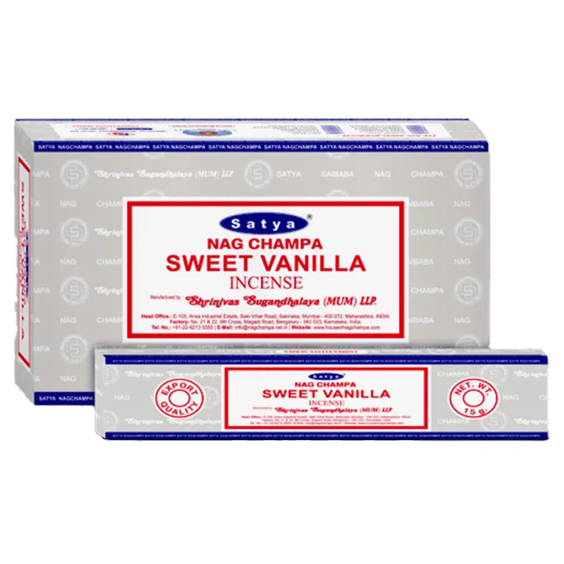 Satya - Sweet Vanilla - Incense Sticks - 15g - Box of 12