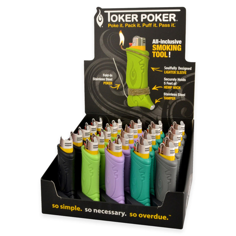 Toker Poker Lighter Sleeve - Assorted - Display Box of 25