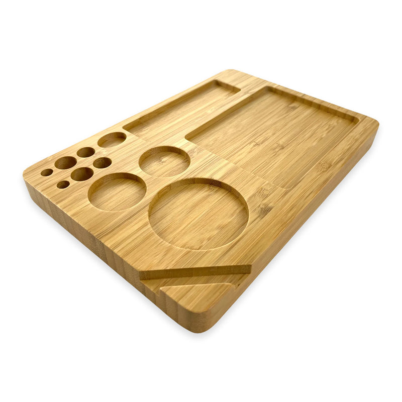 Bamboo - Rolling Tray w/ 12 Compartments - 6" x 8"