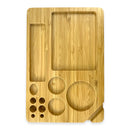 Bamboo - Rolling Tray w/ 12 Compartments - 6" x 8"