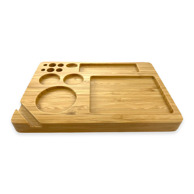 Bamboo - Rolling Tray w/ 12 Compartments - 6" x 8"