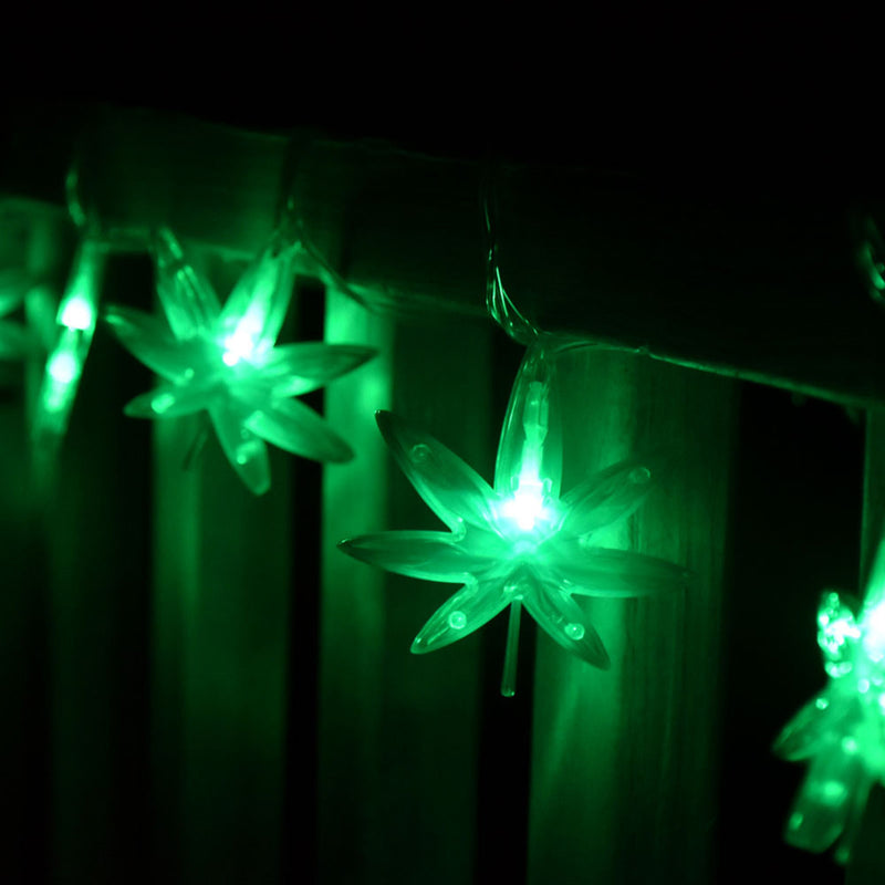 Pulsar - Hemp Leaf LED String Lights - 12ft