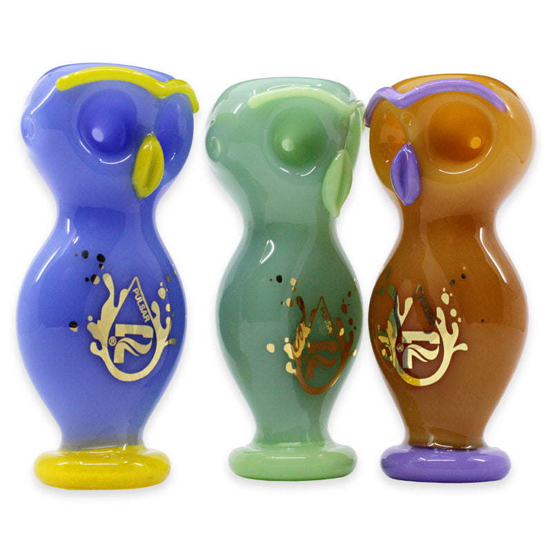 Pulsar - Wise Owl Double Bowl Hand Pipe - 4"