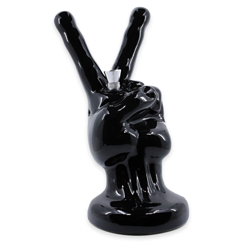 Peace Sign Hand Pipe - 8.5"