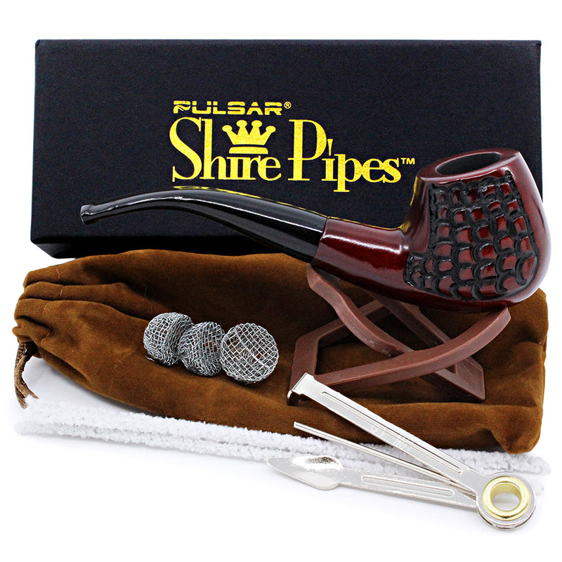 The True Scotsman - Engraved Bent Brandy - Shire Pipe - 5.5"