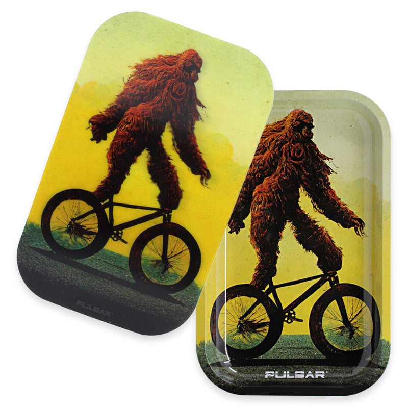 Rolling Tray w/ 3D Lid - Bigfoot Stole My Bike - 11" x 7"
