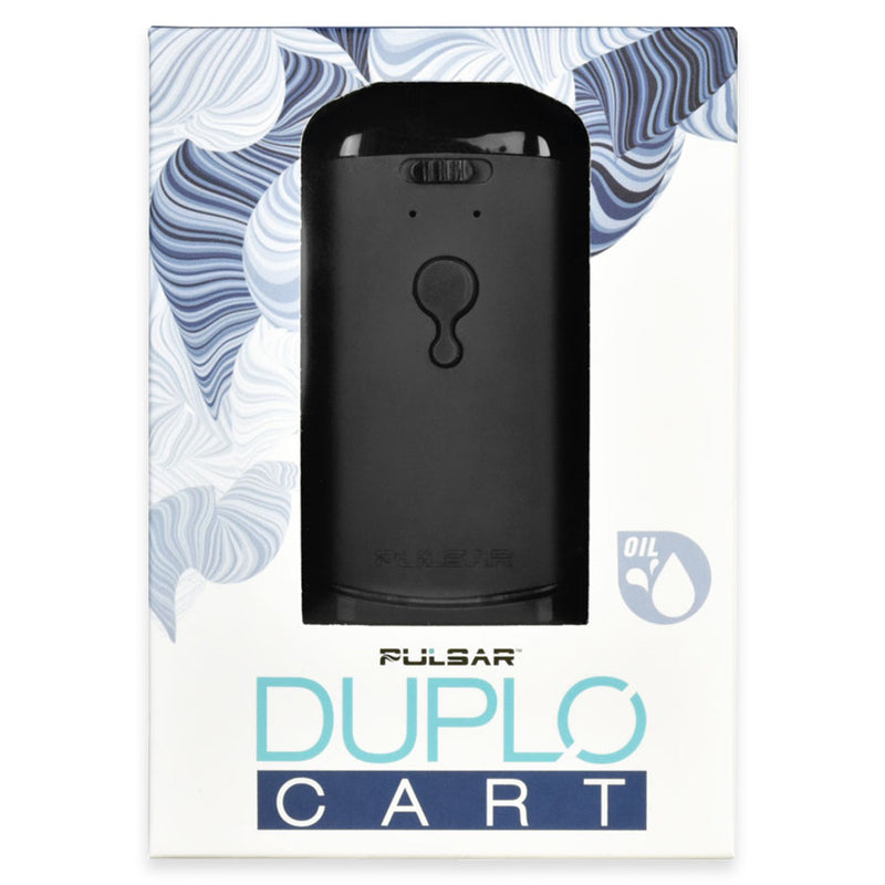 Pulsar's DuploCart 510 Battery. Showcasing the closed display box. In a black colour option.