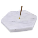 White Marble Hexagon - Incense Burner