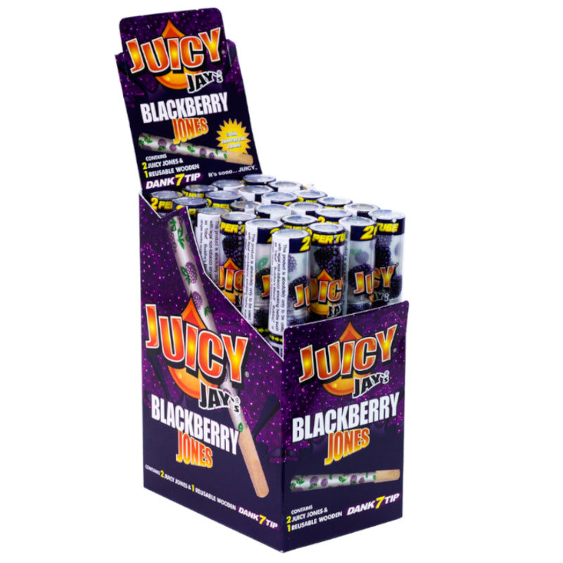 Juicy Jay's - Pre-Rolled Cones - Blackberry - Display Box of 24
