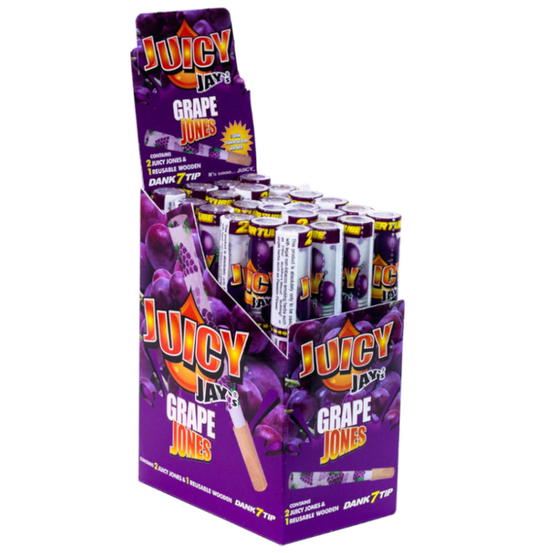 Juicy Jay's - Pre-Rolled Cones - Grape Jones - Display Box of 24