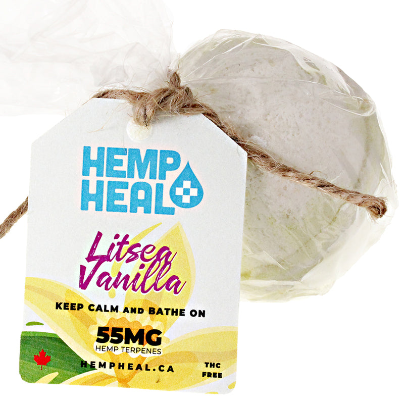 Hemp Heal - Bath Bomb - Litsea Vanilla