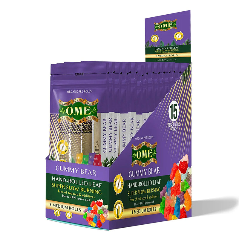 OME Gummy Bear Palm Leaf Wraps - Medium - Display Box of 15