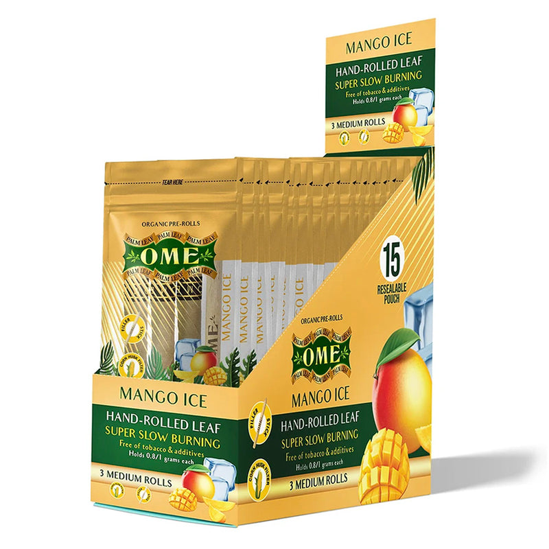 OME Mango Ice Palm Leaf Wraps - Medium - Display Box of 15