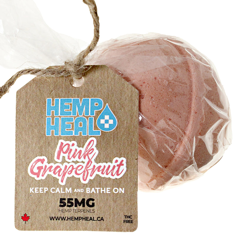 Hemp Heal - Bath Bomb - Pink Grapefruit